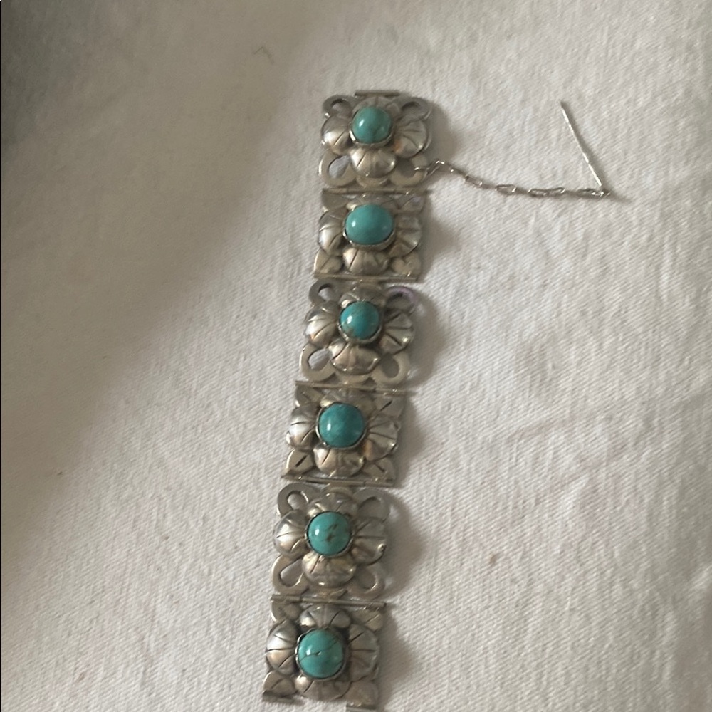 Silver and Turquoise Bracelet